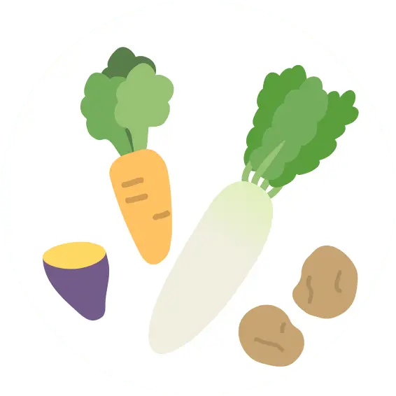 根菜のイラスト